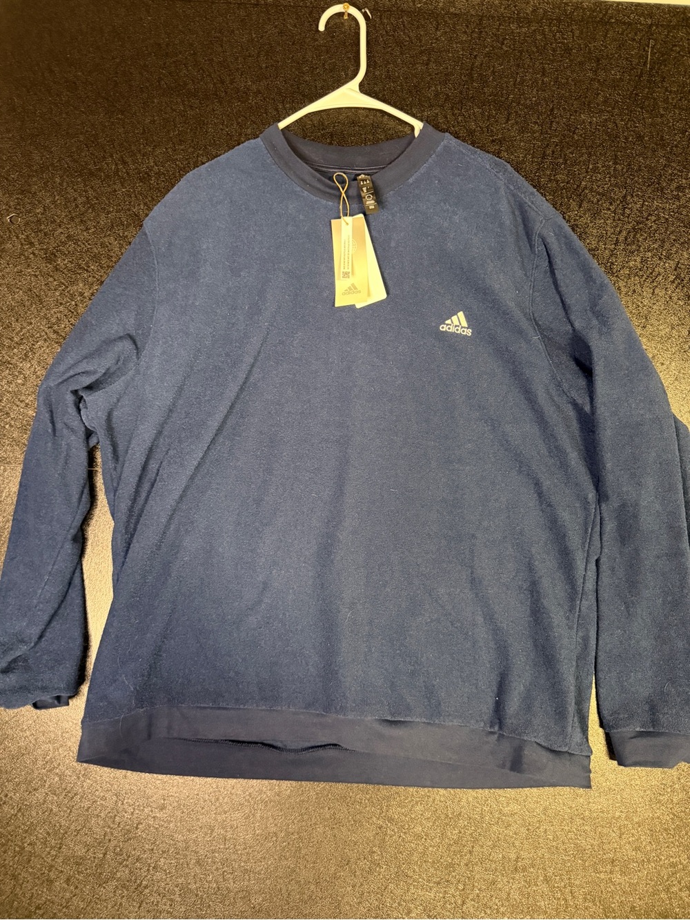 NWT adidas Men's Crewneck Sweater in Navy Blue Sz 2XL